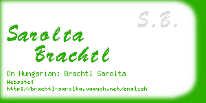 sarolta brachtl business card